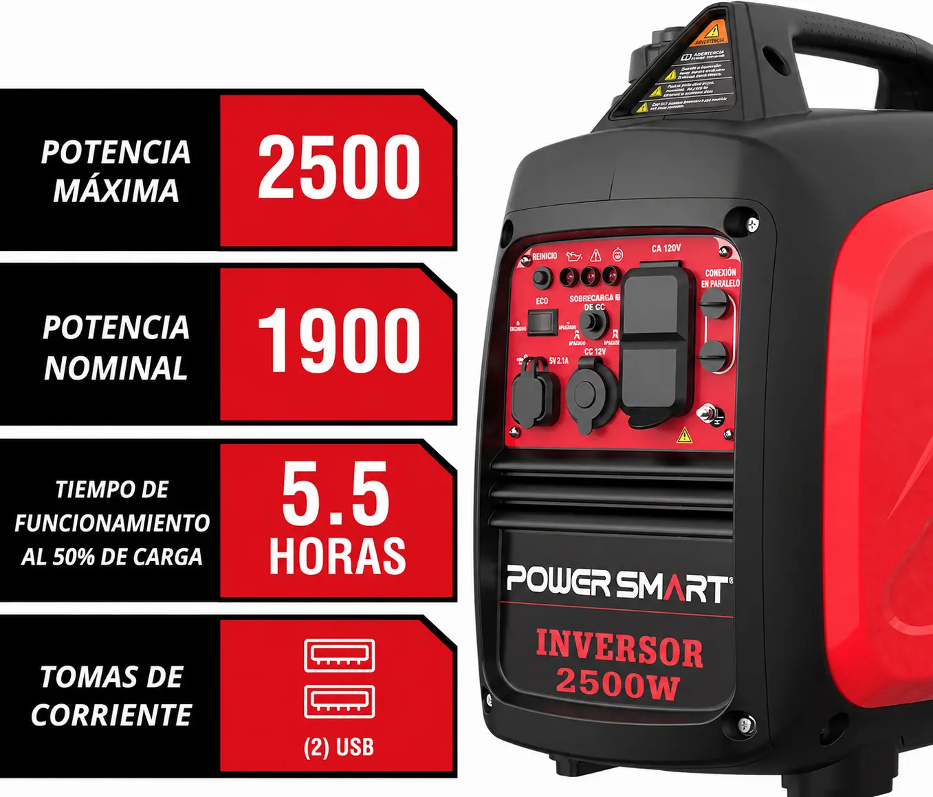 Generador inversor PowerSmart HB5020 — imagen 2